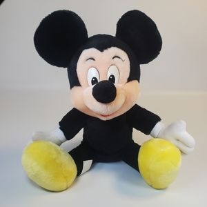 Vintage 70s Mickey Mouse 12.5" Plush Stuffed Animal Disneyland Walt Disney World